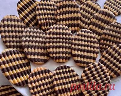 Рецепт двухцветного печенья