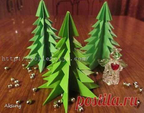 Елочка из бумаги своими руками..