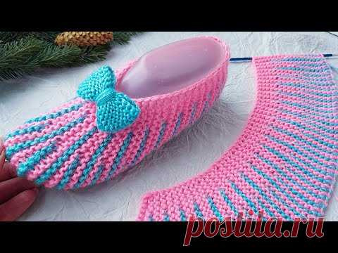 Простые следки спицами. Следки 