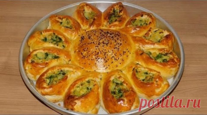 Обалденный пирог с картофельной и сырной начинкой - Люблю готовить