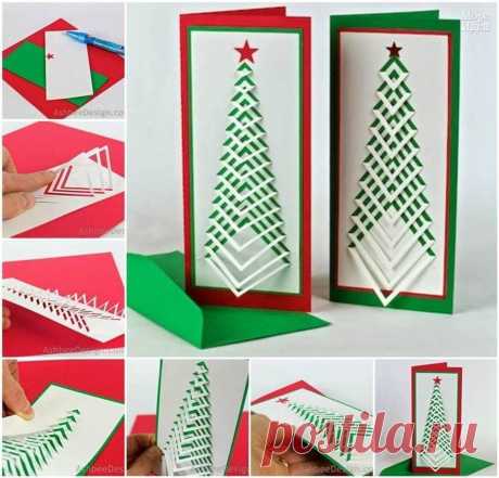 Идеи для творчества и подарков в Instagram: «Новогодняя открытка🎄»