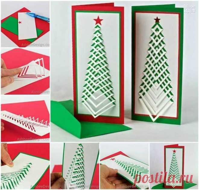 Идеи для творчества и подарков в Instagram: «Новогодняя открытка🎄»