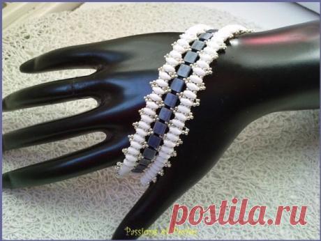 (2) Bracelet Nelly en Super Duo et Tillas d'après Puca | Bead