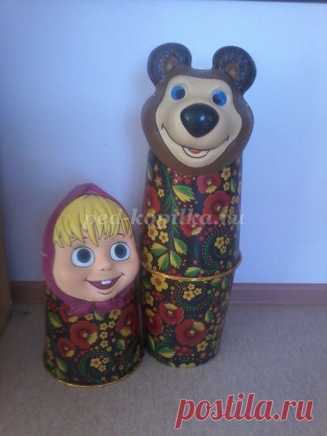 Летний дизайн участка детского сада. Маша и Медведь своими руками