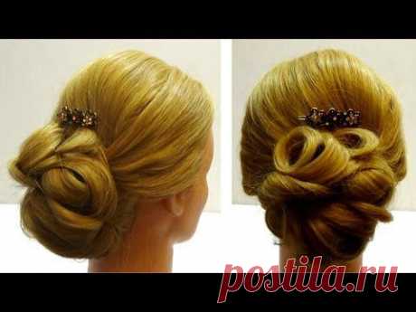 Легкая прическа на вечер. Easy evening hairstyle - YouTube
