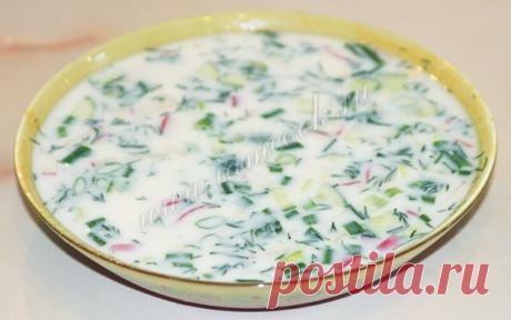 Окрошка на кефире, пошаговый рецепт с .