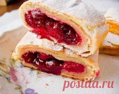 Домашняя выпечка. Штрудель с вишней. | Корица.ru