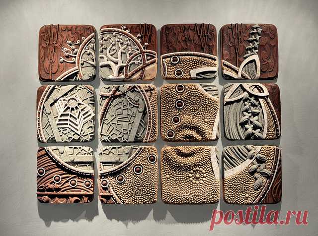 (+3) Удивительные керамические панно Bas Relief