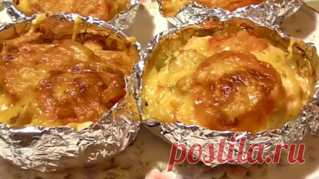 Шикарный ужин для всей семьи! Мини запеканки из куриного фарша в формочках.