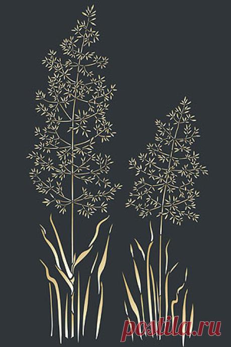 Wild Meadow Grass Stencil – Henny Donovan Motif