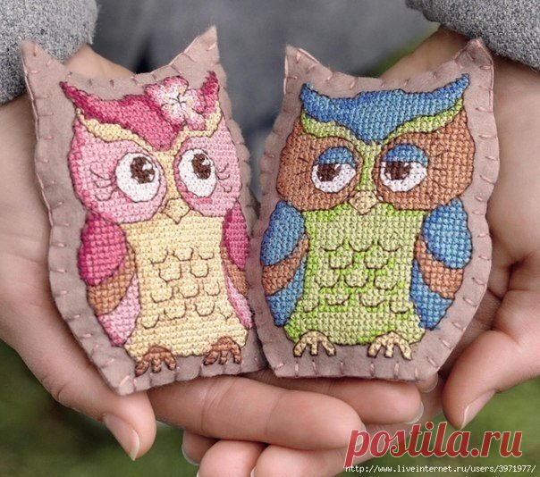 Вышивание крестиком: картинки с совами — DIYIdeas