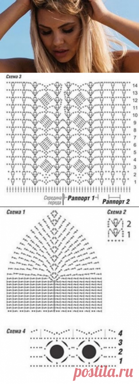 Мастера и умники: Очень красивый слитный купальник крючком. Схемы