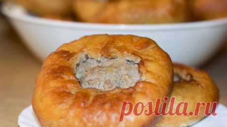 Беляши с мясом (Перемячи) с хрустящей корочкой на дрожжевом тесте