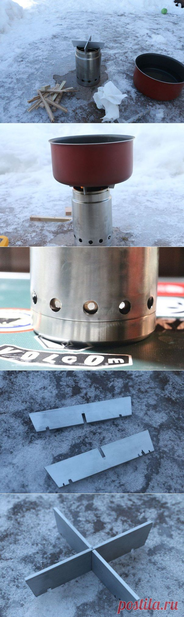 Туристическая горелка из термостакана