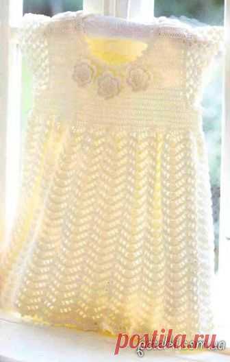 Нежное платье крючком для девочки. Схемы, выкройки