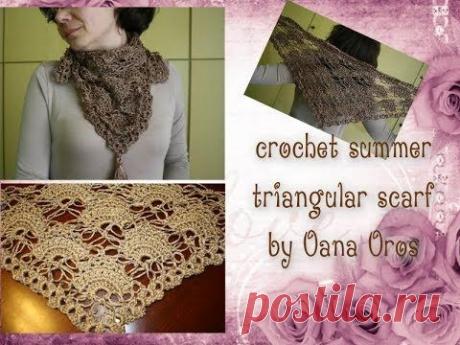 crochet kefiah or triagle shaped scarf