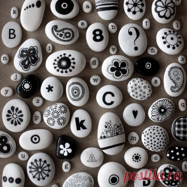 Идеи росписи гальки от Vickie Tagatz