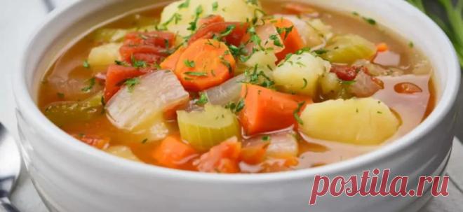 Овощной суп быстрого приготовления