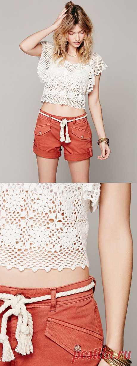Crochetemoda: Top Branco de Crochet