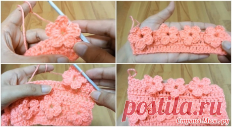 Отделка шапочки крючком - В.Г.У. - Вязаные Головные Уборы - Страна Мам
