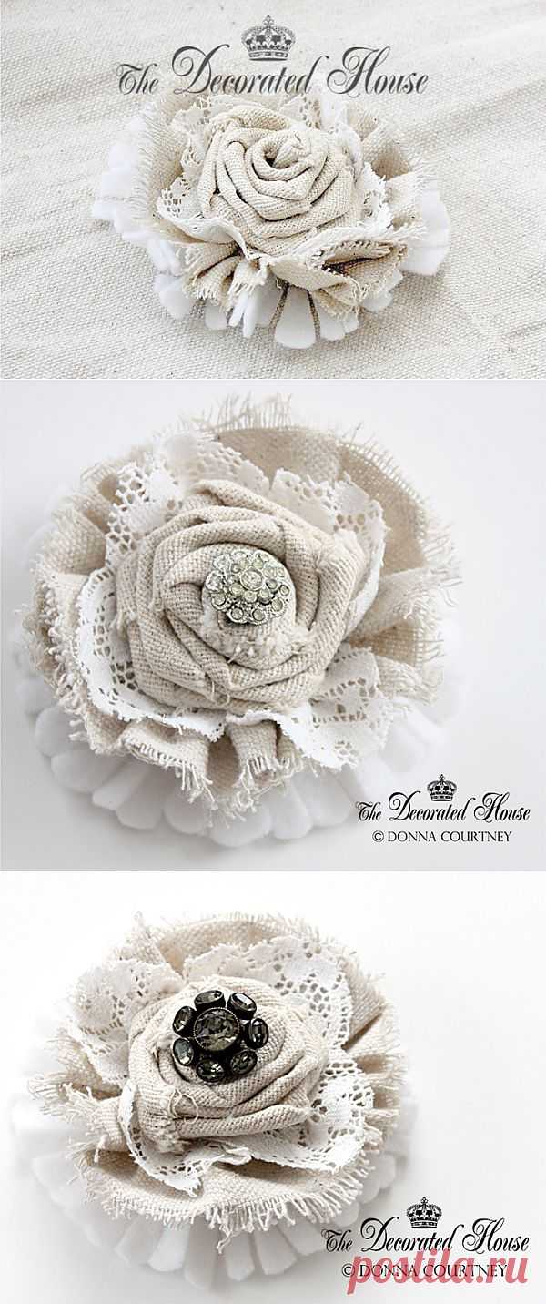 Как сделать цветы из ткани.DIY Учебник