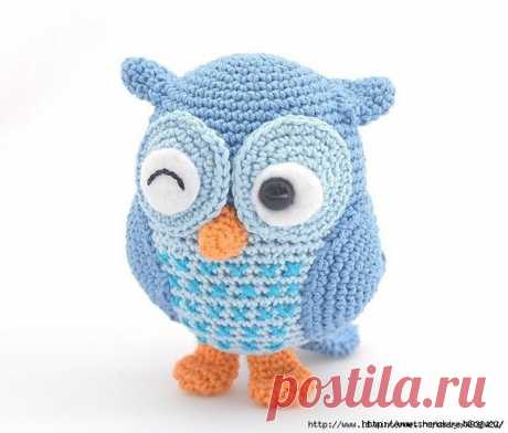 Очаровательный совенок-амигуруми своими руками!