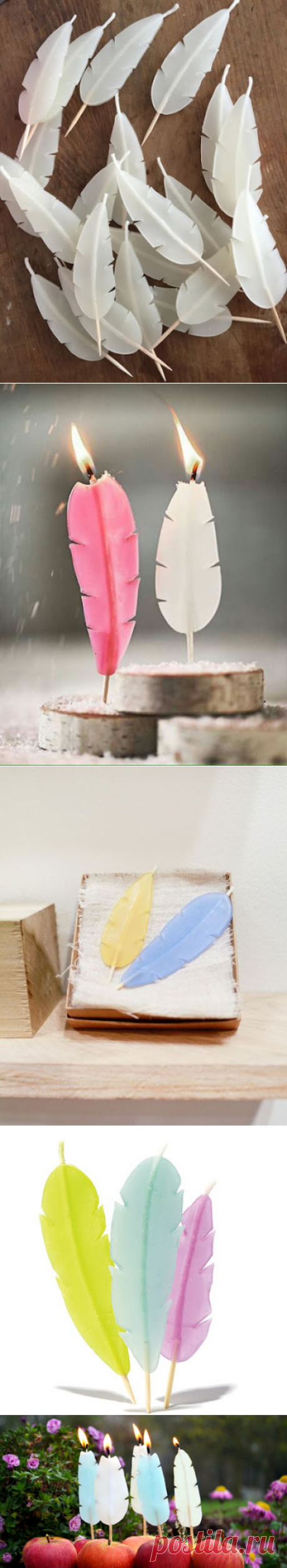 Velas en forma de Plumas Tutorial