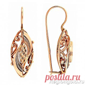 Серьги из красного золота