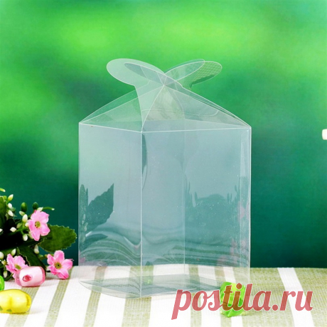 34р--11 х 7 х 7см-Простой прозрачного ПВХ Cupcake Коробки Пластик Cake Box  12 шт. pcb006 купить на AliExpress