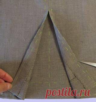 СКЛАДКА ДИОРА НА ЮБКАХ И ПЛАТЬЯХ ВМЕСТО ШЛИЦЫ. МК.