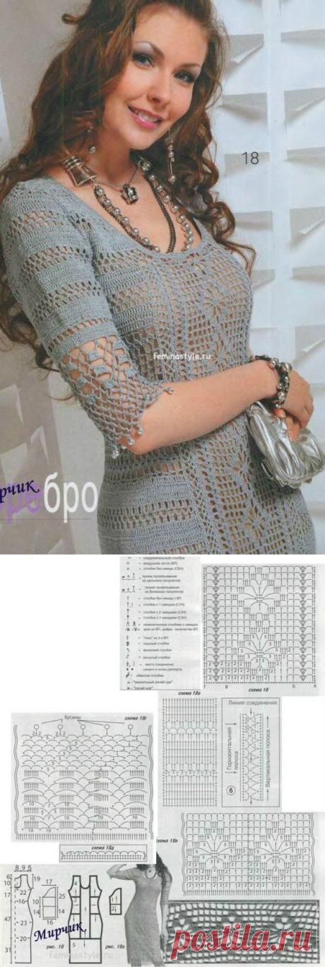 Платье в технике филейного вязания крючком / Рукоделие / Домоводство / Женские секреты / Женский стиль