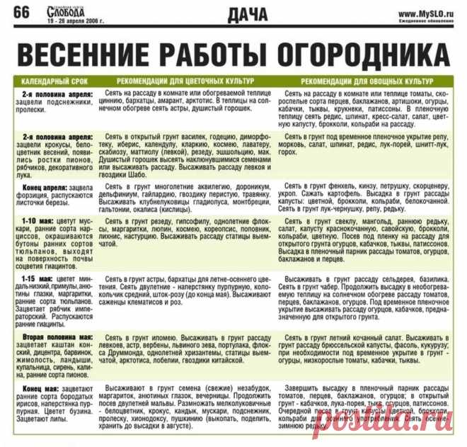Весенние работы огородника