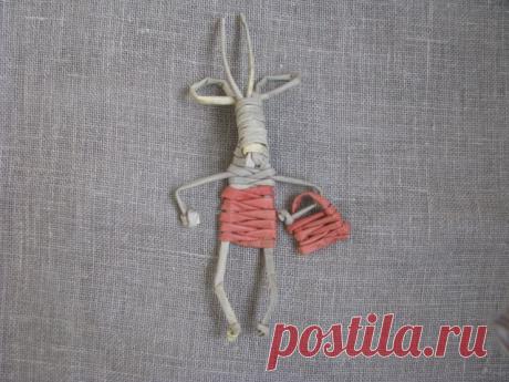 Плетение козы из газетных трубочек, мастер класс