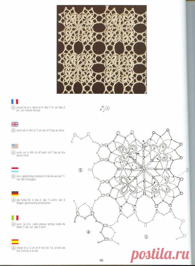 Уникальная книга по вязанию из серии DMC. Creations Crochet D'or (В исходном размере).