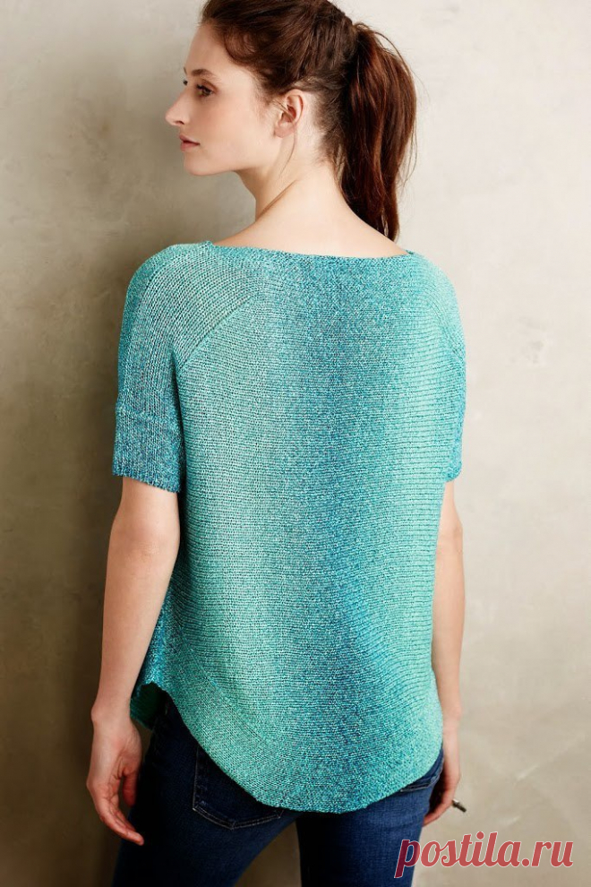 модель из Anthropologie Водопад спицами. Образец