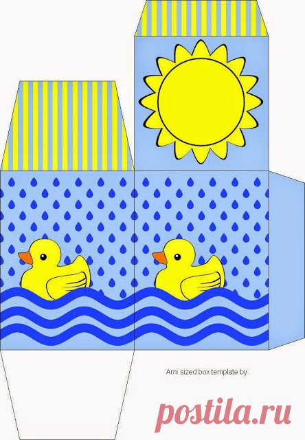 Caja con Patito de Goma para Imprimir Gratis. | Oh My Bebé!