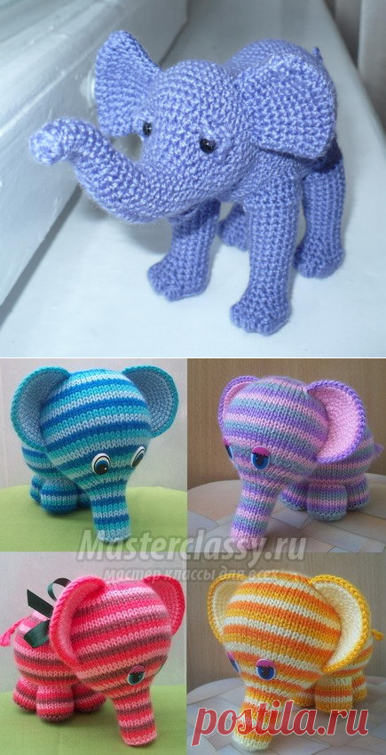 Как связать слоника крючком схемы