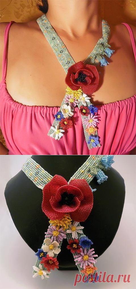 Полевые цветы | biser.info - всё о бисере и бисерном творчестве