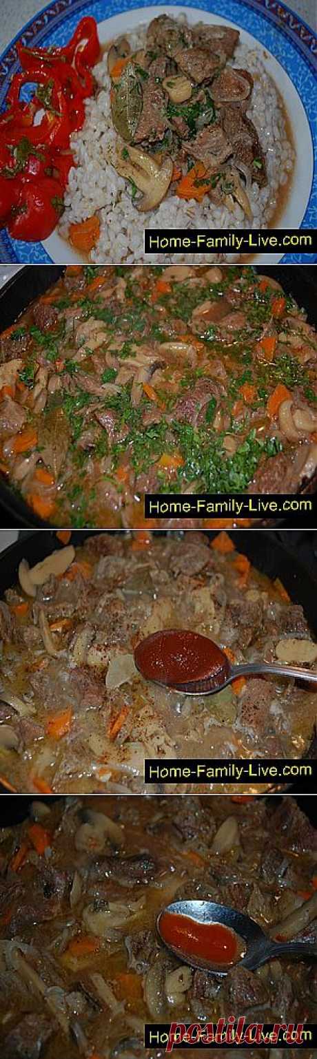 Кулинарные рецепты Перловая каша с мясом и грибами &amp;raquo; Кулинарные рецепты