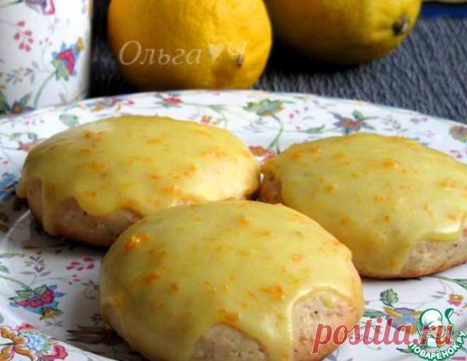 Лимонные сконы с миндалем в апельсиновой глазури – кулинарный рецепт