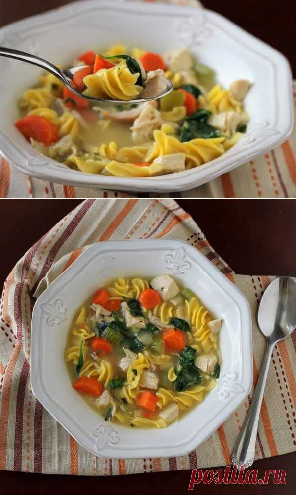 Куриный суп с пастой из киноа