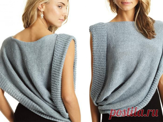 Ассиметричный топ от Тома Скотта.Vogue Knitting