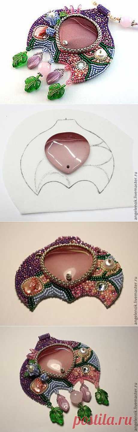 Мастер-класс по вышивке кулона -лунницы &quot;Сказочное Лето&quot; - Ярмарка Мастеров - ручная работа, handmade