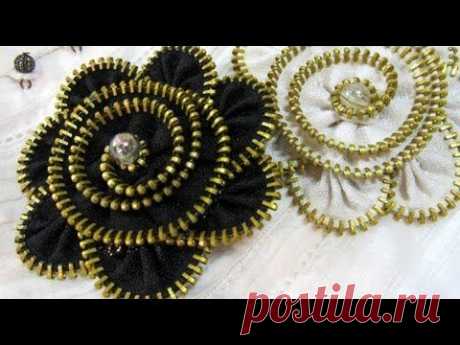 Como hacer un broche de cremallera. Zipper brooch