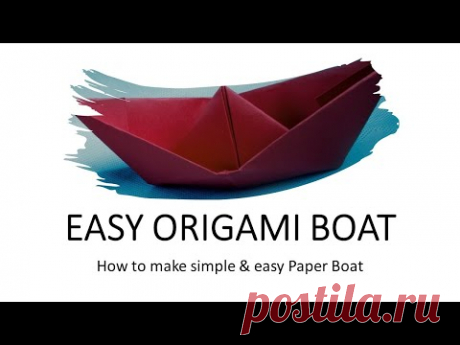 STEP by STEP guide to Origami Boat tutorial   - Easy paper craft tutorial - DIY Paper craft  boat. - YouTube