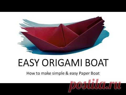 STEP by STEP guide to Origami Boat tutorial   - Easy paper craft tutorial - DIY Paper craft  boat. - YouTube