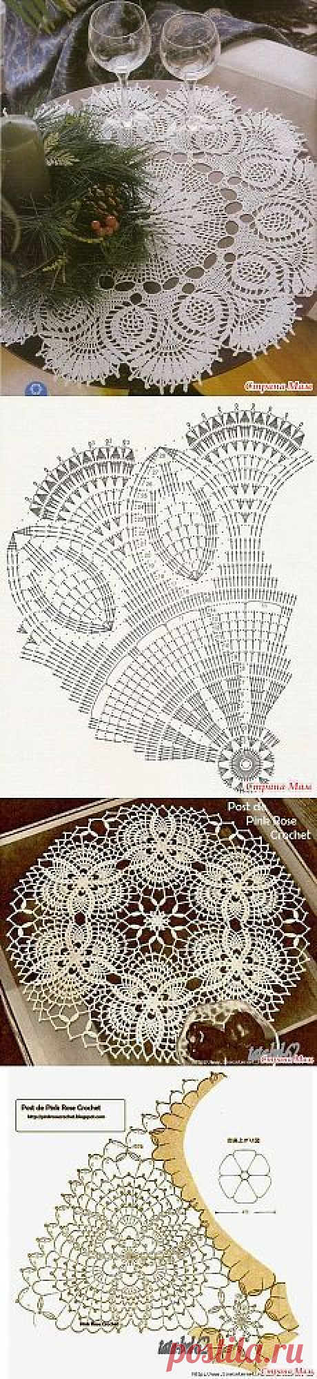 ВЯЗАНИЕ. 
2. Beautiful napkins - Knitting - Country Mom  |  Pinterest • Всемирный каталог идей