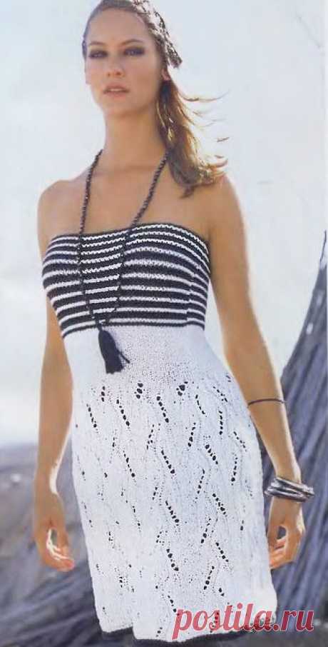 Летнее платье с открытыми плечами