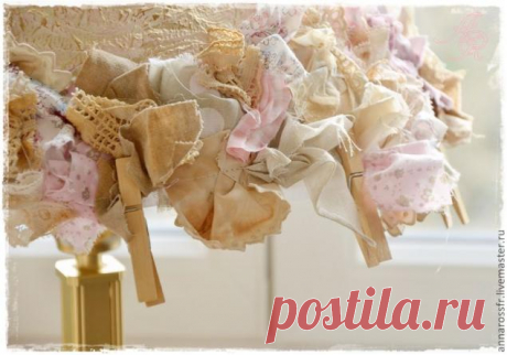 Декорируем абажур салфетками и тканью. - Ярмарка Мастеров - ручная работа, handmade