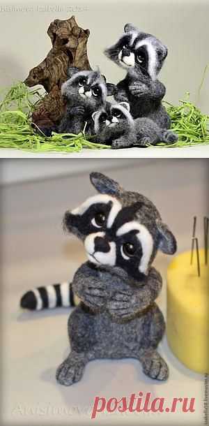 Мастер-класс по валянию енота - Ярмарка Мастеров - ручная работа, handmade